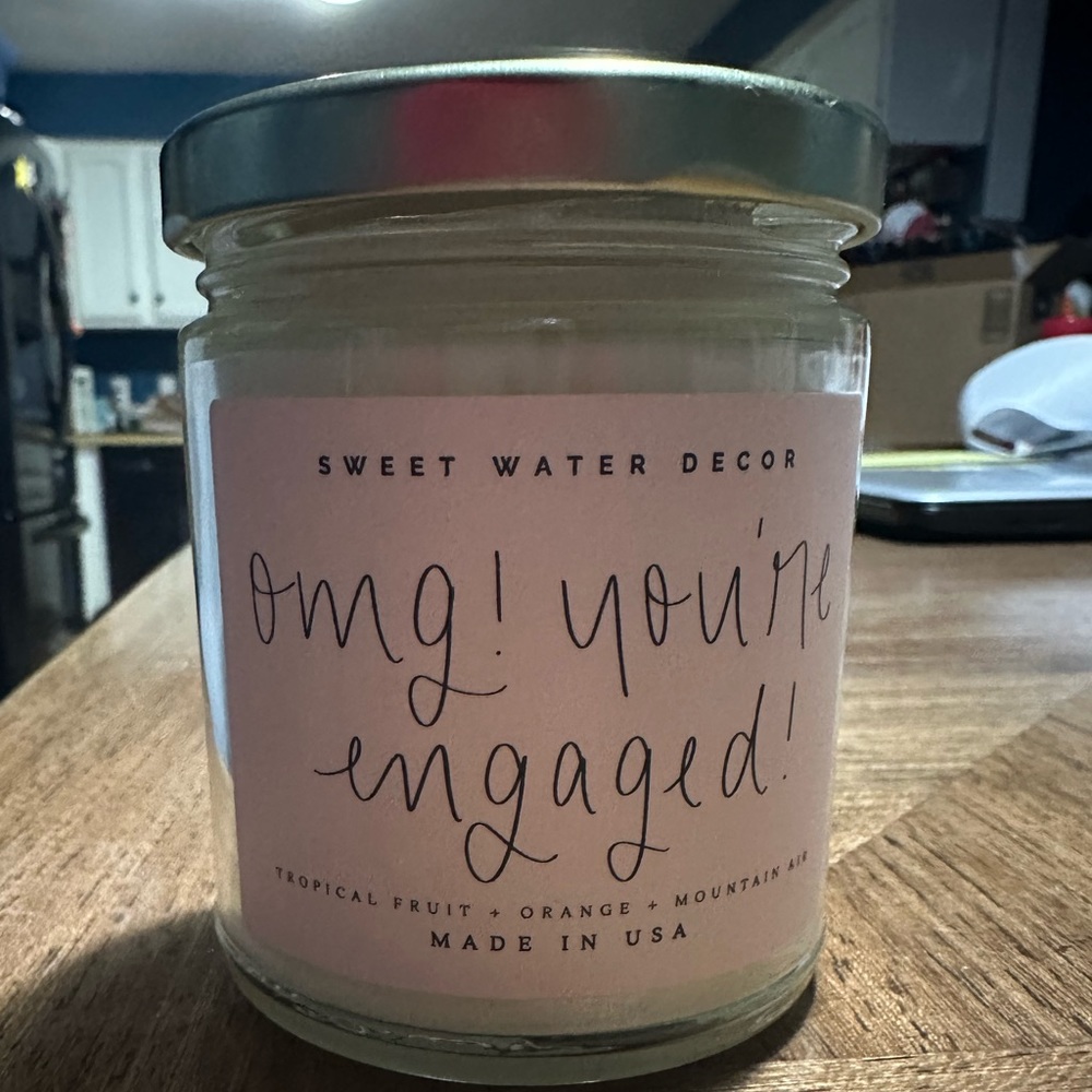 OMG! You’re engaged! Soy Candle by Sweet Water Decor